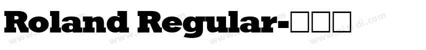 Roland Regular字体转换